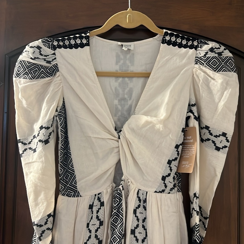 Hemant & Nandita | Moira Twisted Yoke Midi NWT Dress Sz. XS - Picture 8 of 10
